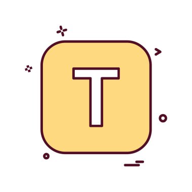 İngilizce alfabe simge tasarlamak vektör 