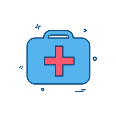 İlk yardım kutusu simge tasarlamak vektör