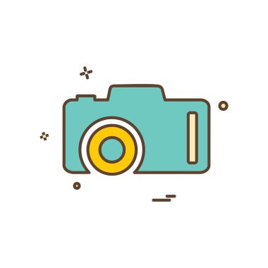 Kamera simgesi tasarım vektörü