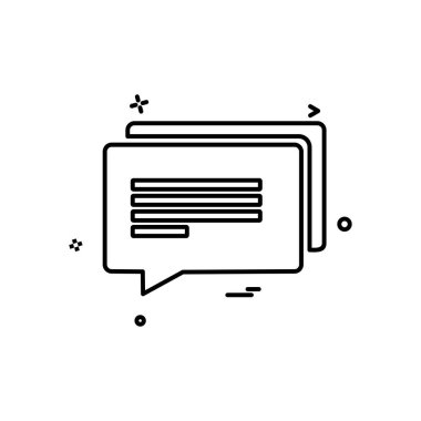 Sohbet simgesi tasarım vektörü