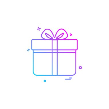 Giftbox simge tasarlamak vektör