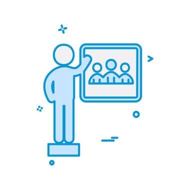 Sunum simgesi tasarım vektörü