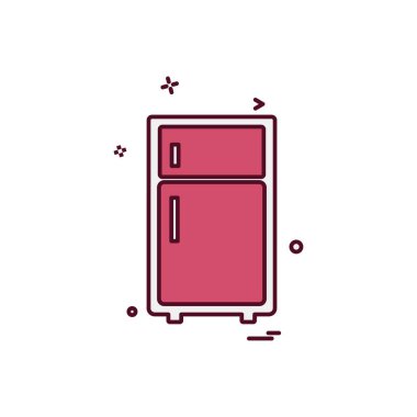 Mobilya simgesi tasarım, renkli vektör çizim