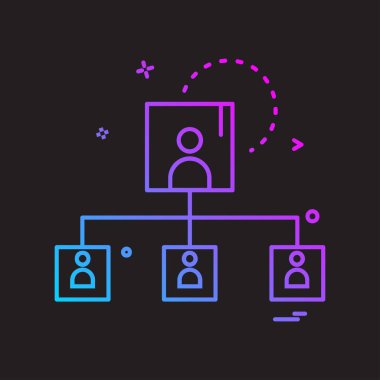 Ağ simgesi tasarım vektörü