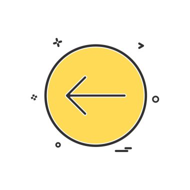 ok sol simge vektör tasarımı