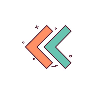 Geri sarma simge tasarlamak vektör 