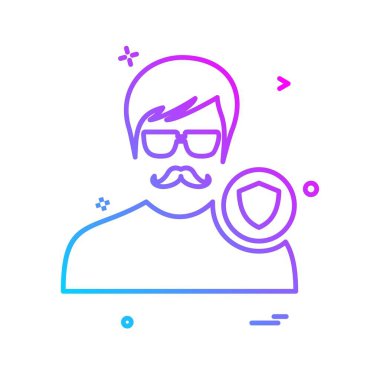 Avatar erkek simge tasarım vektörü