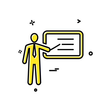 Sunu simgesi tasarım, renkli vektör çizim