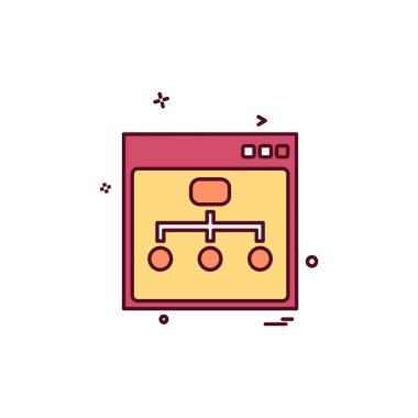 Web yerleşim simgesi tasarım vektörü