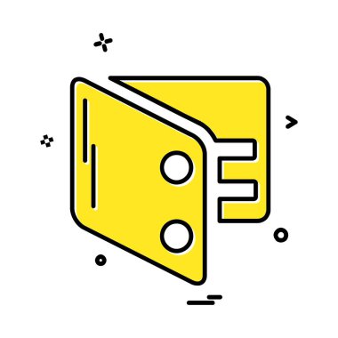 m-cüzdan simgesi tasarım, vektör çizim