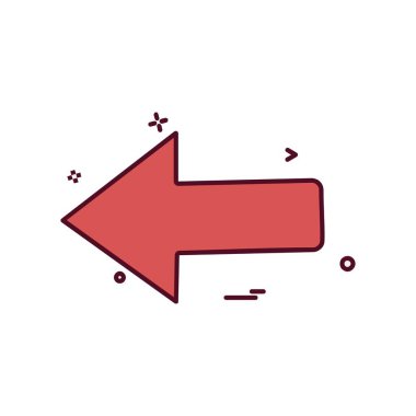 Sol simgesi tasarım, renkli vektör çizim