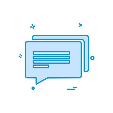 İleti simgesi tasarım vektörü