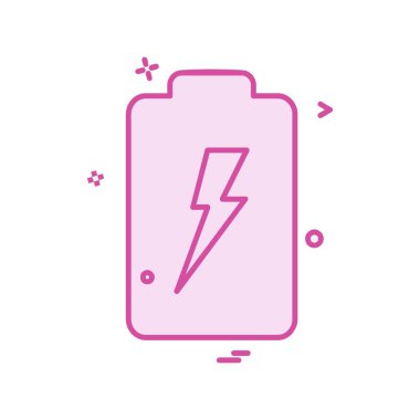 Batarya simgesi tasarım vektörü