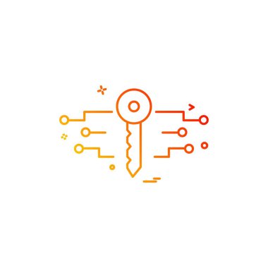 Parola ve güvenlik simgesi tasarım vektörü 