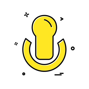 Güç simgesi tasarım, renkli vektör çizim