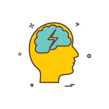 Zihin simge tasarlamak vektör 