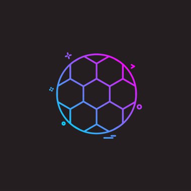 Futbol ikonu tasarım vektörü 