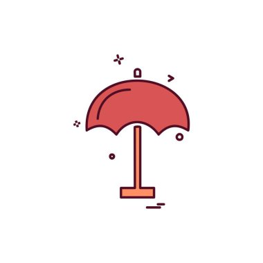 Şemsiye simge tasarlamak vektör