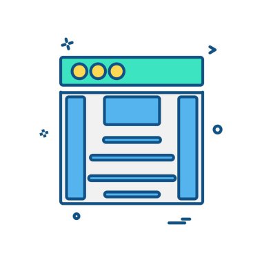 Web düzeni simge tasarım vektörü