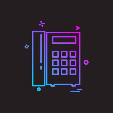 Telefon simgesi tasarım vektörü