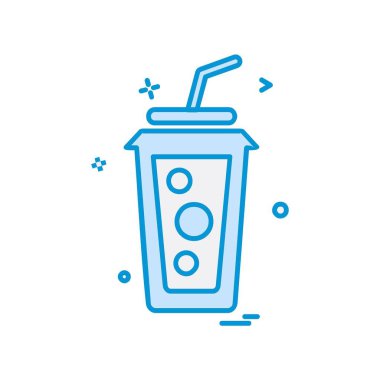 İçki simgesi tasarım, renkli vektör çizim 