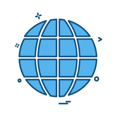 Dünya küre simge tasarlamak vektör 