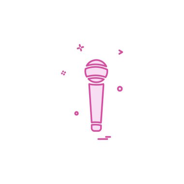 Mikrofon simgesi tasarım vektörü