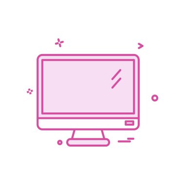 LCD ekran simge vektör tasarımı