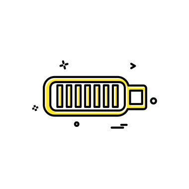 Batarya simgesi tasarım vektörü