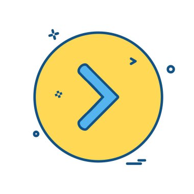 Sağ ok simge tasarlamak vektör