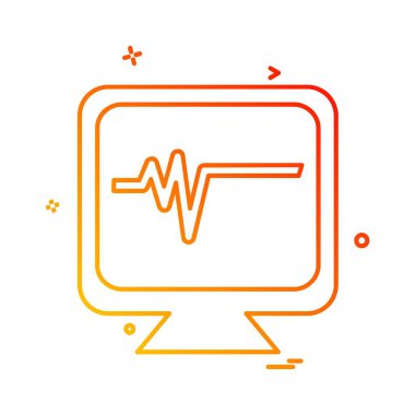 EKG simge tasarlamak vektör