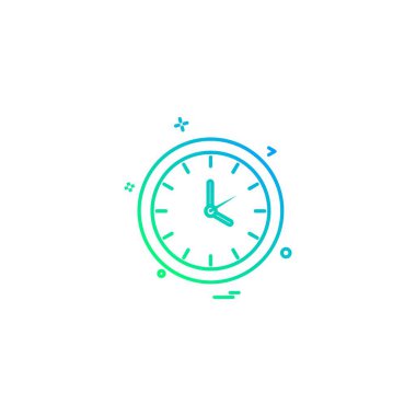 Saat simgesi tasarımı, vektör çizim