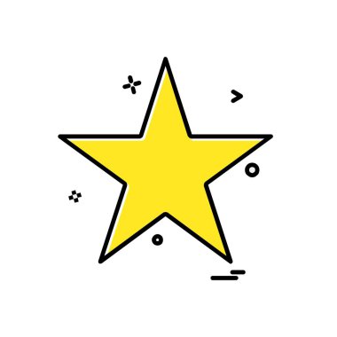 Yıldız simgesi tasarım vektörü