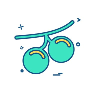 Kiraz ikonu tasarım vektörü