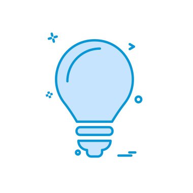 Ampul simgesi tasarım, renkli vektör çizim