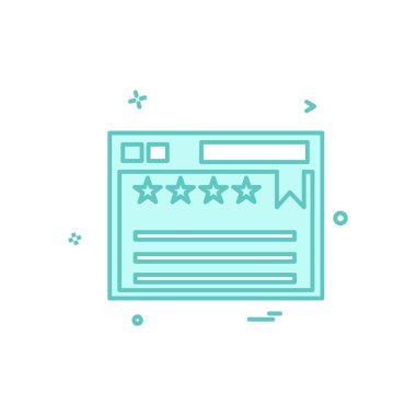 Web sitesi simgesi tasarım, renkli vektör çizim