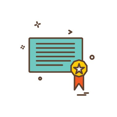 Sertifika simge tasarlamak vektör