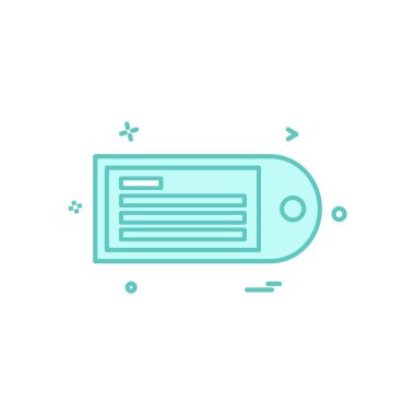 İleti simgesi tasarım vektörü