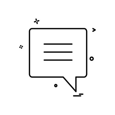 Sohbet simgesi tasarım vektörü