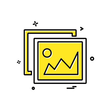 Resim simge tasarlamak vektör