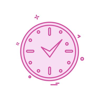 saat düz ikon vektör illüstrasyonu 