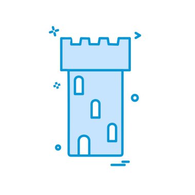 Fort simgesi tasarım vektörü