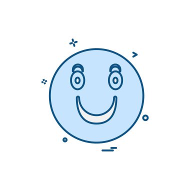 Emoji simgesi tasarım, renkli vektör çizim