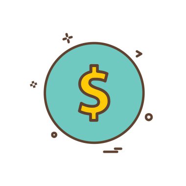 Doları simge tasarlamak vektör 