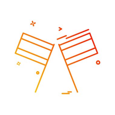 Bayrak simgesi tasarım vektörü