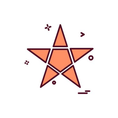 Yıldız simgesi tasarım vektörü