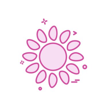 Güneş simgesi tasarım, renkli vektör çizim