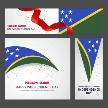 Mutlu Solomon Adaları bağımsızlık günü afiş ve arka plan belirleme