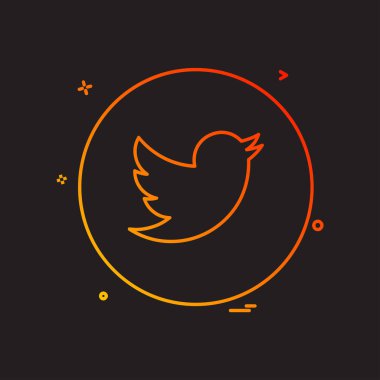 Twitter simge tasarım vektörü