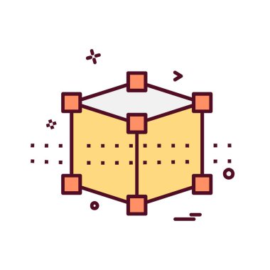 küp simge tasarlamak vektör